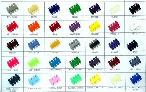 blue braces color chart.